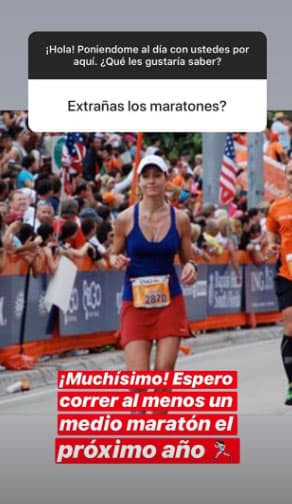 Satcha ha corrido maratones, ya que considera que la fortalecen físicamente y mentalmente. Ella espera pronto volver a hacerlo.