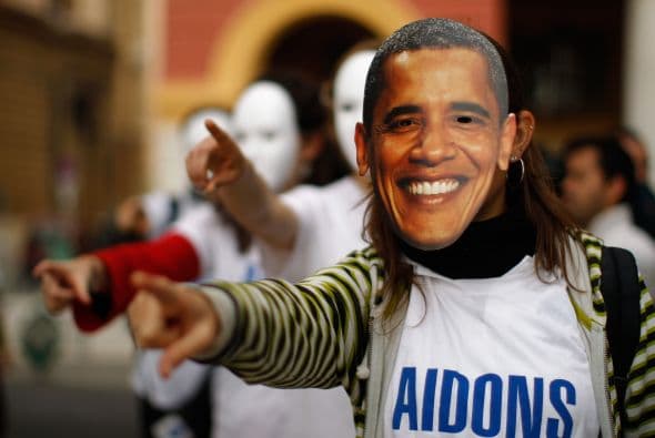 De igual manera se pudo ver la presencia de representantes del movimiento estadounidense de ocupación de Wall Street.