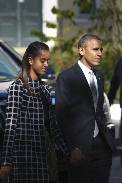 Al parecer Malia heredó la seriedad del padre.