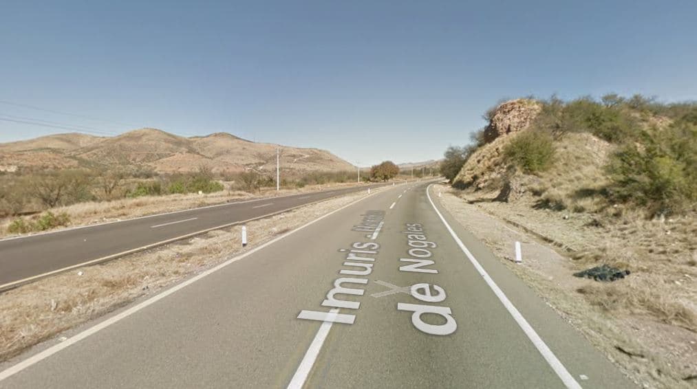 Una parte del carretera 15 de Sonora, México.