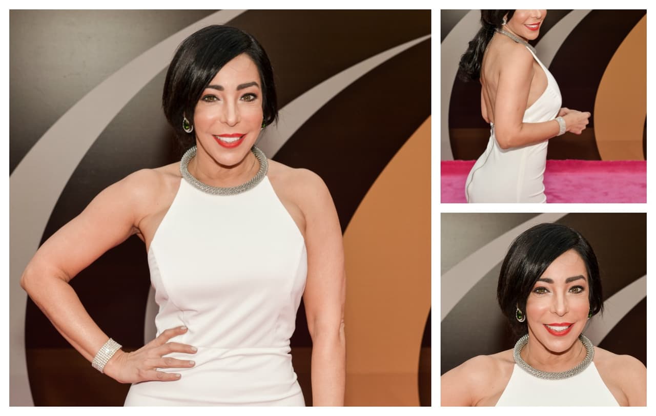 Gelena se veía fantástica en un vestido blanco.