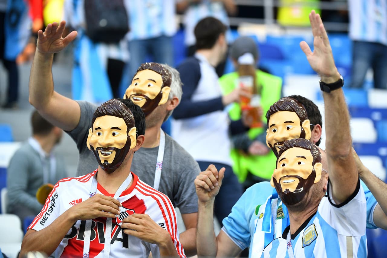 Aficionados argentinos en Rusia