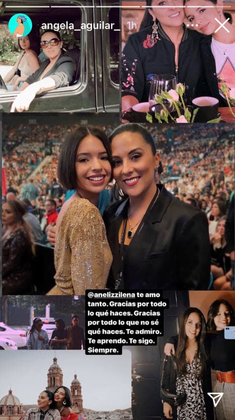 En medio de la 
<b><a href="https://www.univision.com/famosos/angela-aguilar-multa-himno-nacional">polémica que generó su interpretación del himno nacional mexicano </a></b>en la pelea del Canelo, Ángela Aguilar felicitó a su mamá en las redes: "Te amo tanto. Gracias por todo lo que no sé que haces. Te admiro. Te aprendo. Te sigo. Siempre".