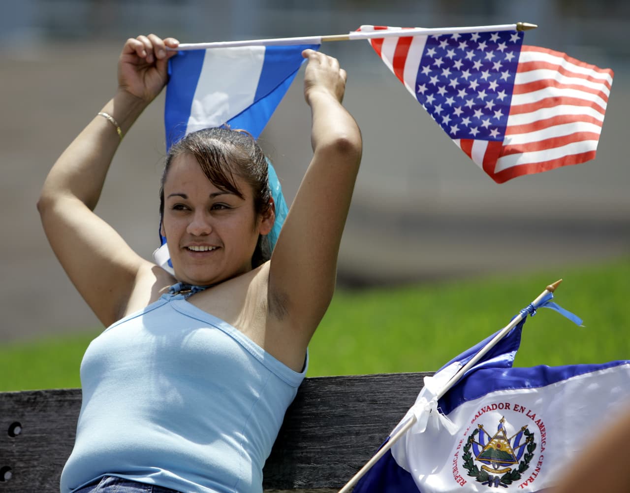 <b>Salvadoreños.</b> Hay alrededor de 2,300,000 en el país. Su promedio de edad es de 30 años, 10% tienen educación universitaria (el más bajo junto a los hondureños), 62% son ciudadanos estadounidenses y el 43% posee casa propia. Tienen un ingreso anual promedio de 52,000 dólares.
