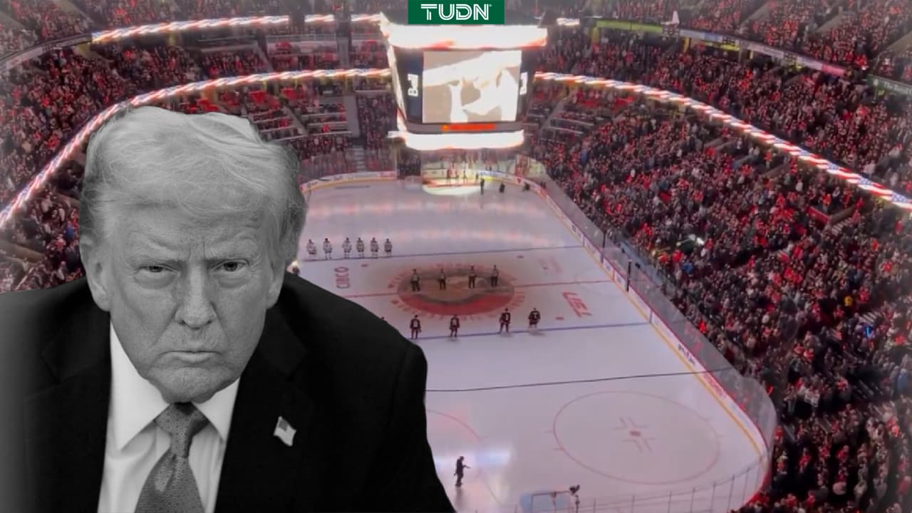 Arremeten contra Trump en partido de hockey en Canadá 