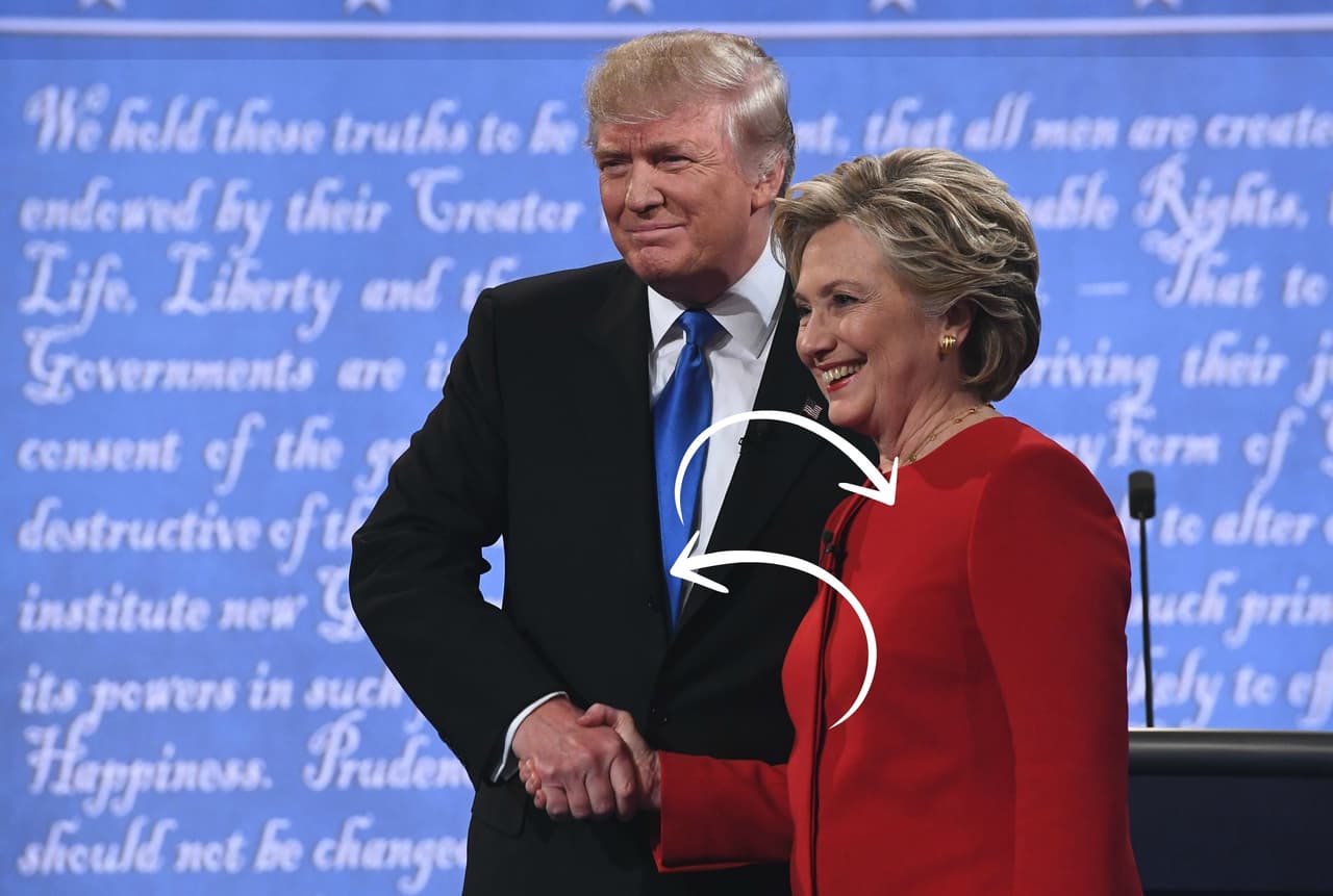 El contradictorio juego de los colores en la ropa de Hillary Clinton y Donald Trump