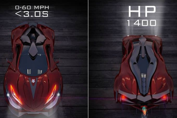 El Inferno podrá alcanzar velocidades de hasta 245 mph (392 km/h) gracias a su motor V8 de 1,400 caballos de potencia.