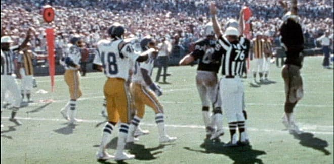 Un recuerdo del 'Holy Roller' entre Oakland Raiders y San Diego Chargers