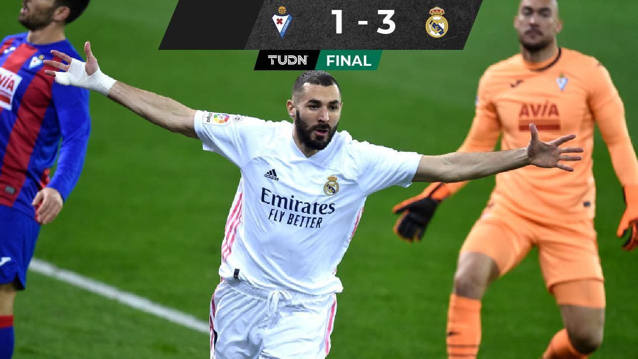 El Real Madrid derrotó al Eibar y ya es segundo en España