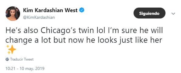 En el segundo texto revelaba que parecía gemelo de su hija Chicago.