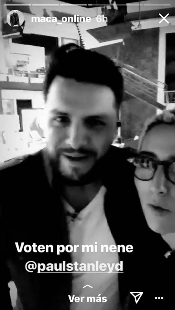 Maca Carriedo también pidió votos para Paul.