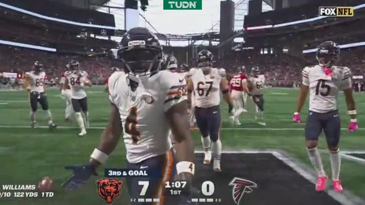 ¡TD Bears! D'Andre Swift rompe el tackleo y entra a las diagonales