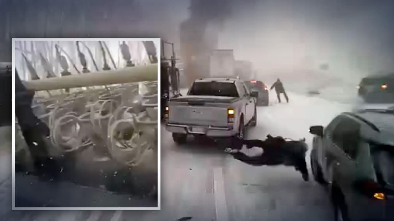 Automovilista salta por su vida para evitar ser arrollado por un camión durante accidente en la I-81 de Pensilvania