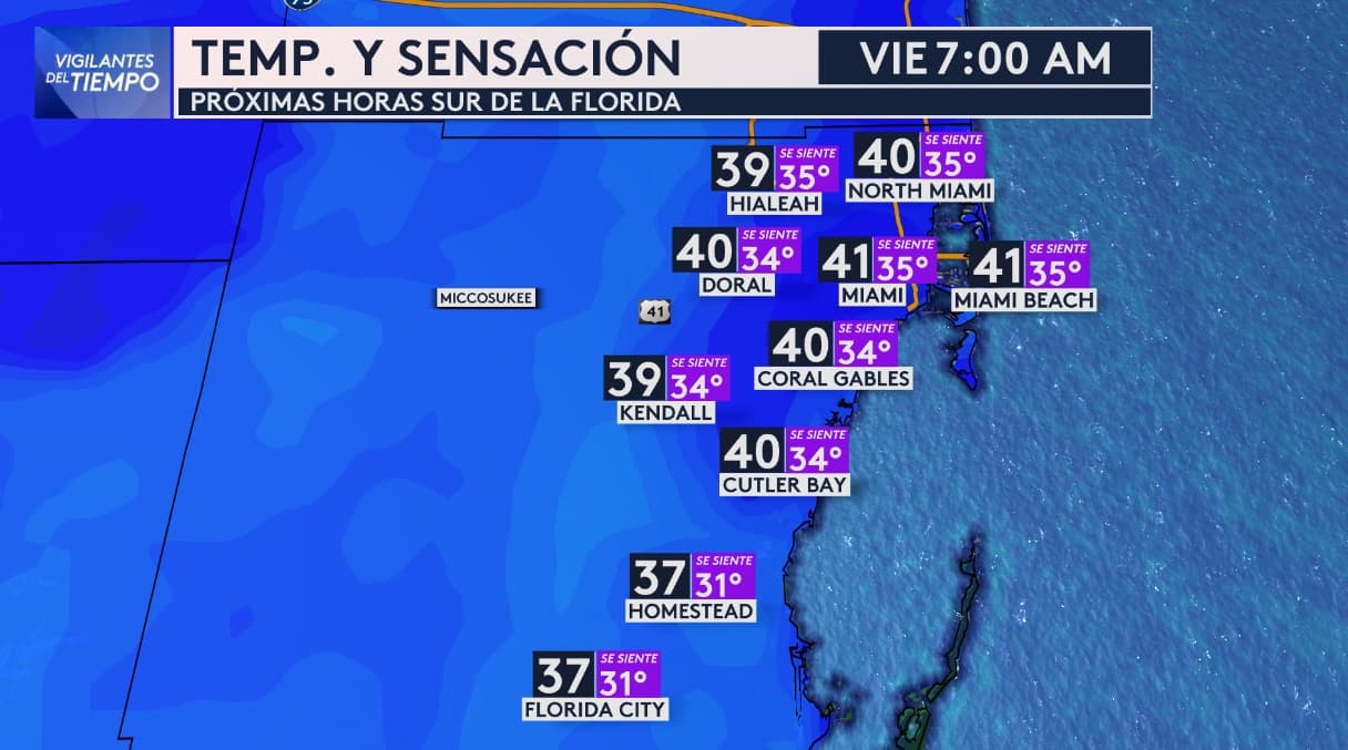 Alertas de tiempo en el sur de Florida por la llegada de un fuerte frente frío