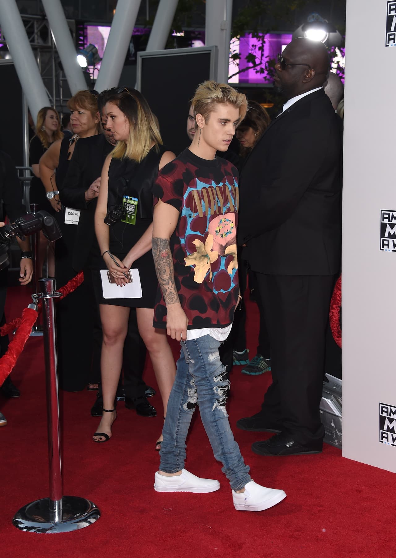 Llegaron por separado a la Alfombra Roja.