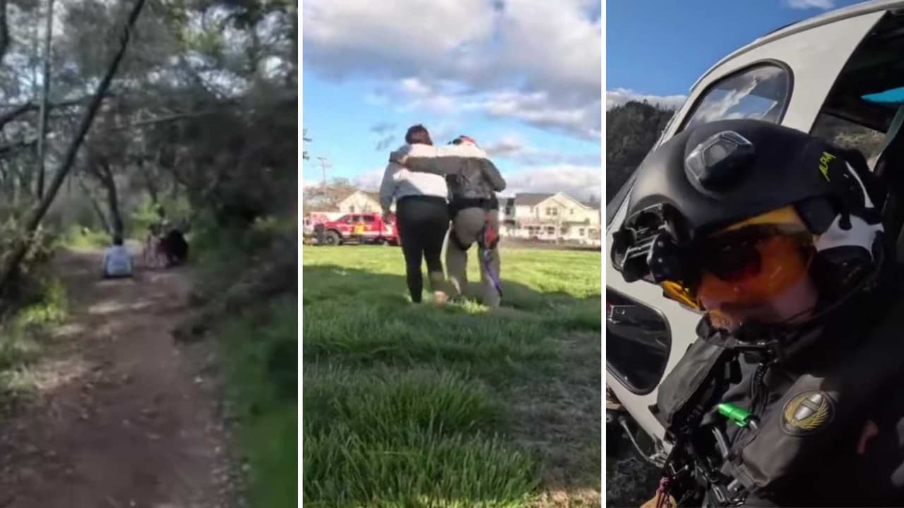 Rescatan vía aérea a excursionista herido en el norte de California 