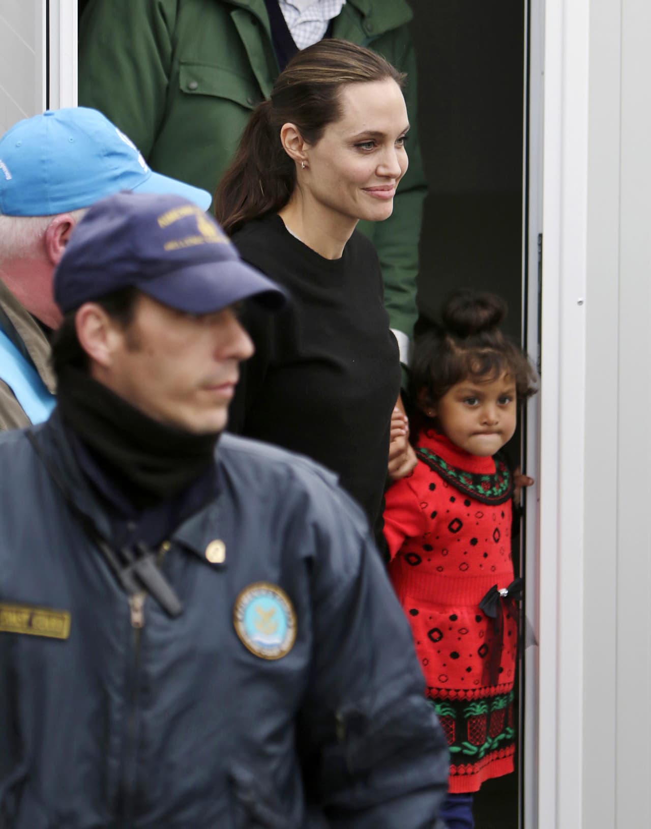 Angie hizo esta visita como Embajadora de buena volunta de la ONU.