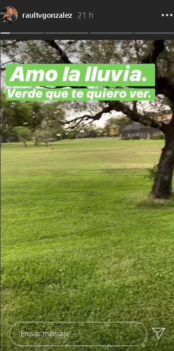 Por su parte, Raúl González gozó de los regalos de la naturaleza y mostró el paisaje del que se enamoró en sus 'stories' de Instagram.