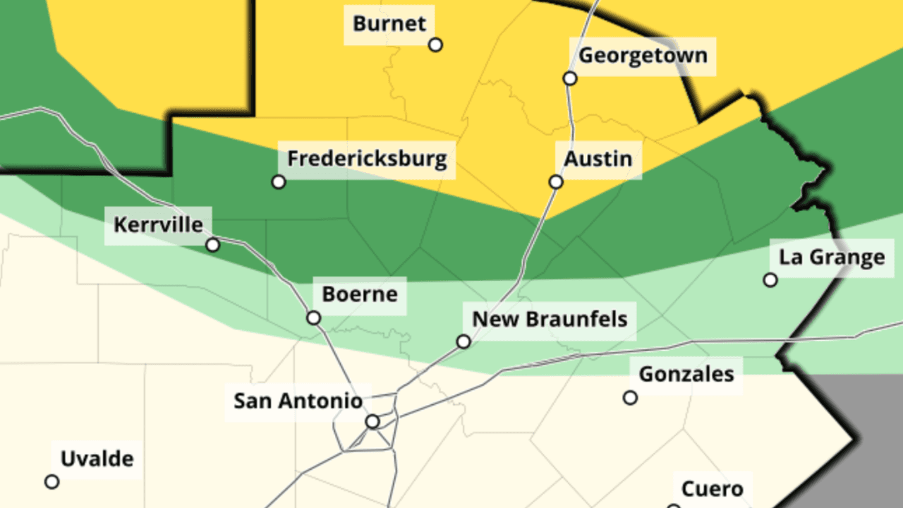 Riesgo de tiempo severo, granizo y viento en el Hill Country