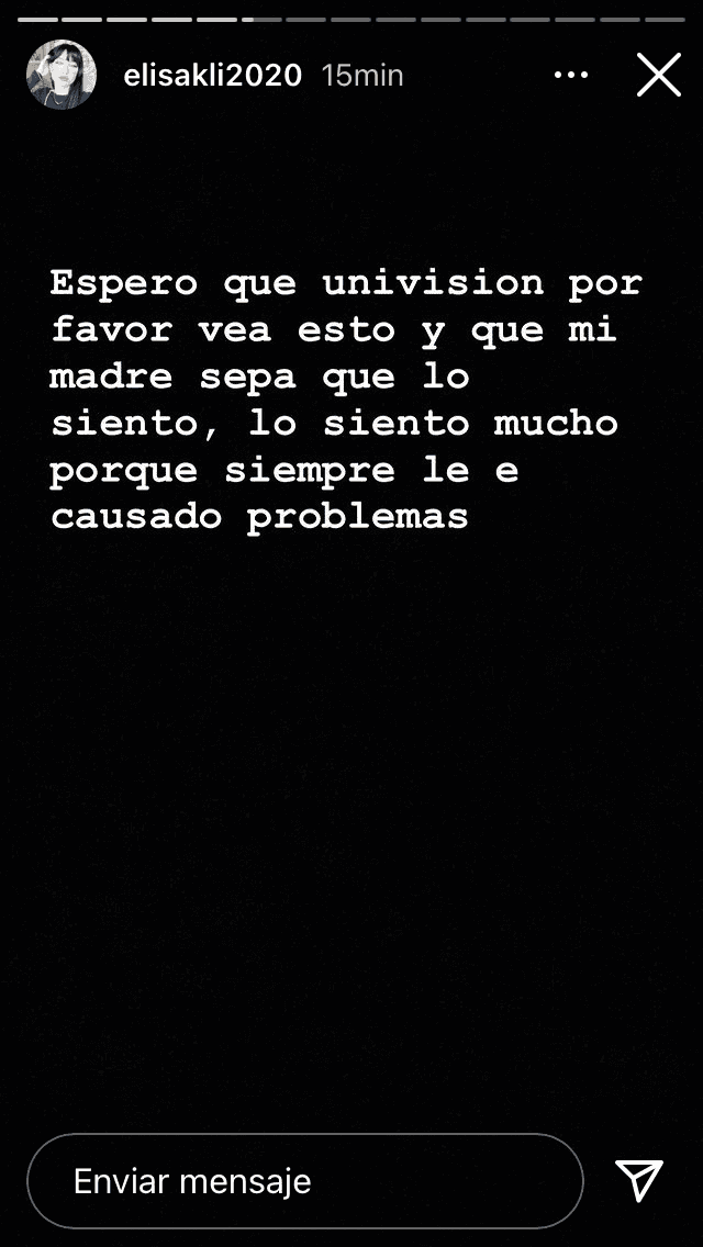 Finalmente declaró: "Más bien fue que mi hija enfureció y fue a quejarse en TikTok pero de una manera que lo hace una niña de 14 años, que no es tan consciente de quién es su mamá".