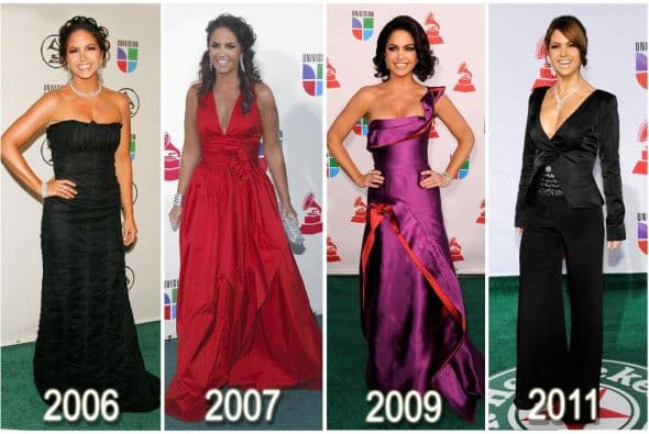 Lucero se inclina por los colores fuertes y los vestidos sólidos.