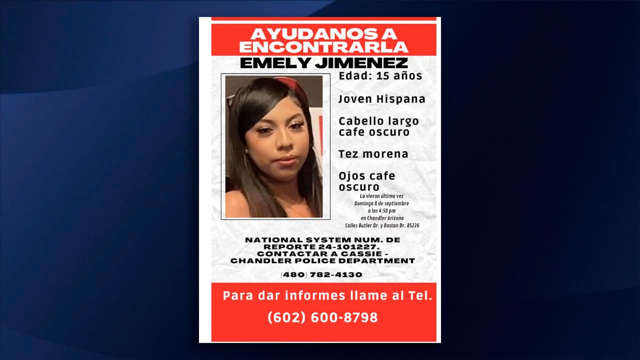 Adolescente hispana de 15 años desaparece en Chandler; padres piden ayuda para localizarla