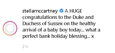 “Una enorme
<b> felicitación </b>al duque y duquesa de Sussex por la sana llegada hoy de su hijo... una bendición perfecta”, escribió.