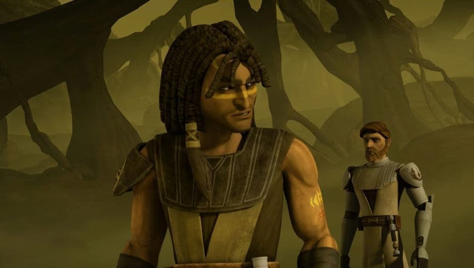 Quinlan Vos y Obi-Wan Kenobi en The Clone Wars