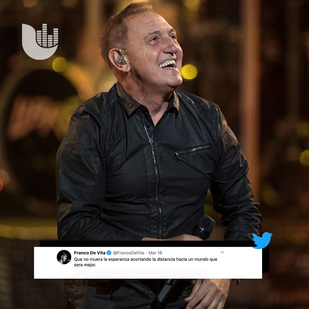 Todo va a estar bien es el consejo de esperanza de 
<b>Franco De Vita</b>.