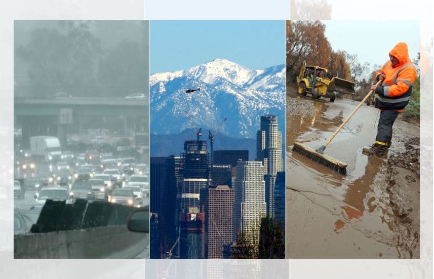 “El fenómeno es asociado a los ríos atmosféricos por su temperatura”, dijo David González, meteorólogo de Univision Los Ángeles. Explicó que el agua de las lluvias que caerán esta noche será cálida.