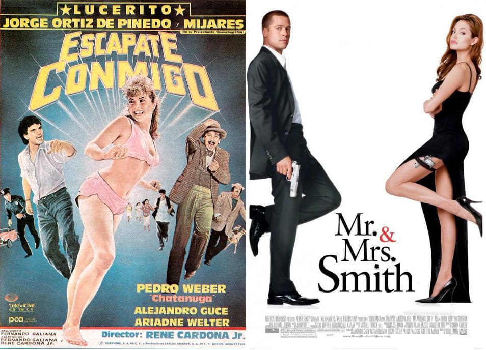 Lucero conoce a Mijares en el film 
<i>Escápate conmigo. </i>Brad conoce a angelina en el rodaje de 
<i>Sr. y Sra. Smith.</i>