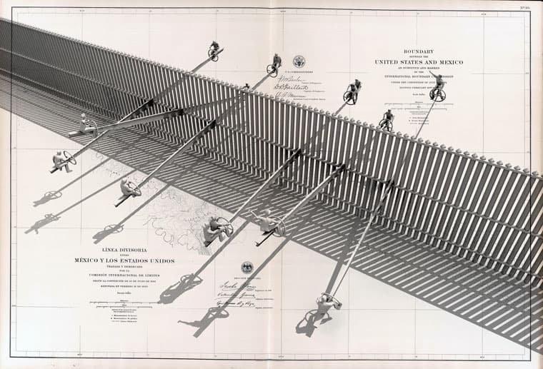 <b>De subibaja:</b> Un manifiesto elaborado por académicos de la Universidad de California en contra del muro por ignorar la diversidad y riqueza cultural en la frontera.