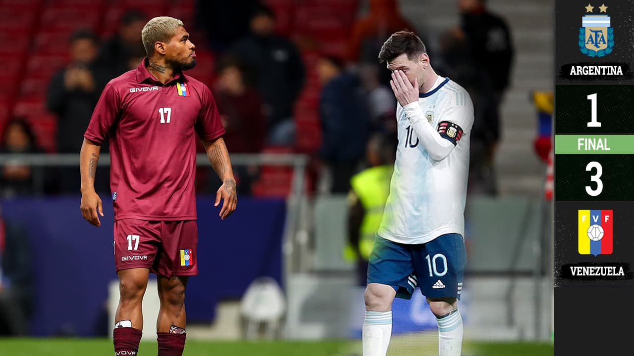 La Argentina de Messi se cayó a pedazos ante una tremenda Venezuela