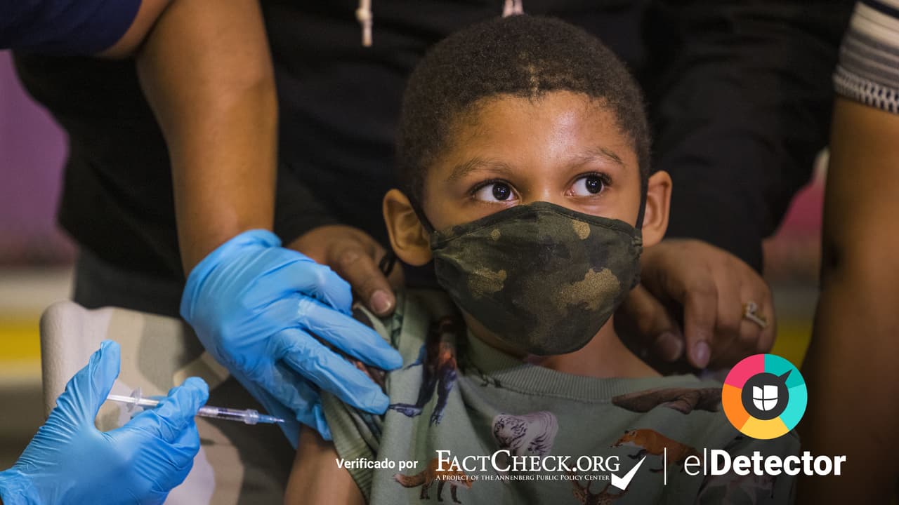 ¿Todos los niños de 5 a 11 años deben vacunarse contra el covid-19?  Verificamos esta y otras dudas que ves en las redes