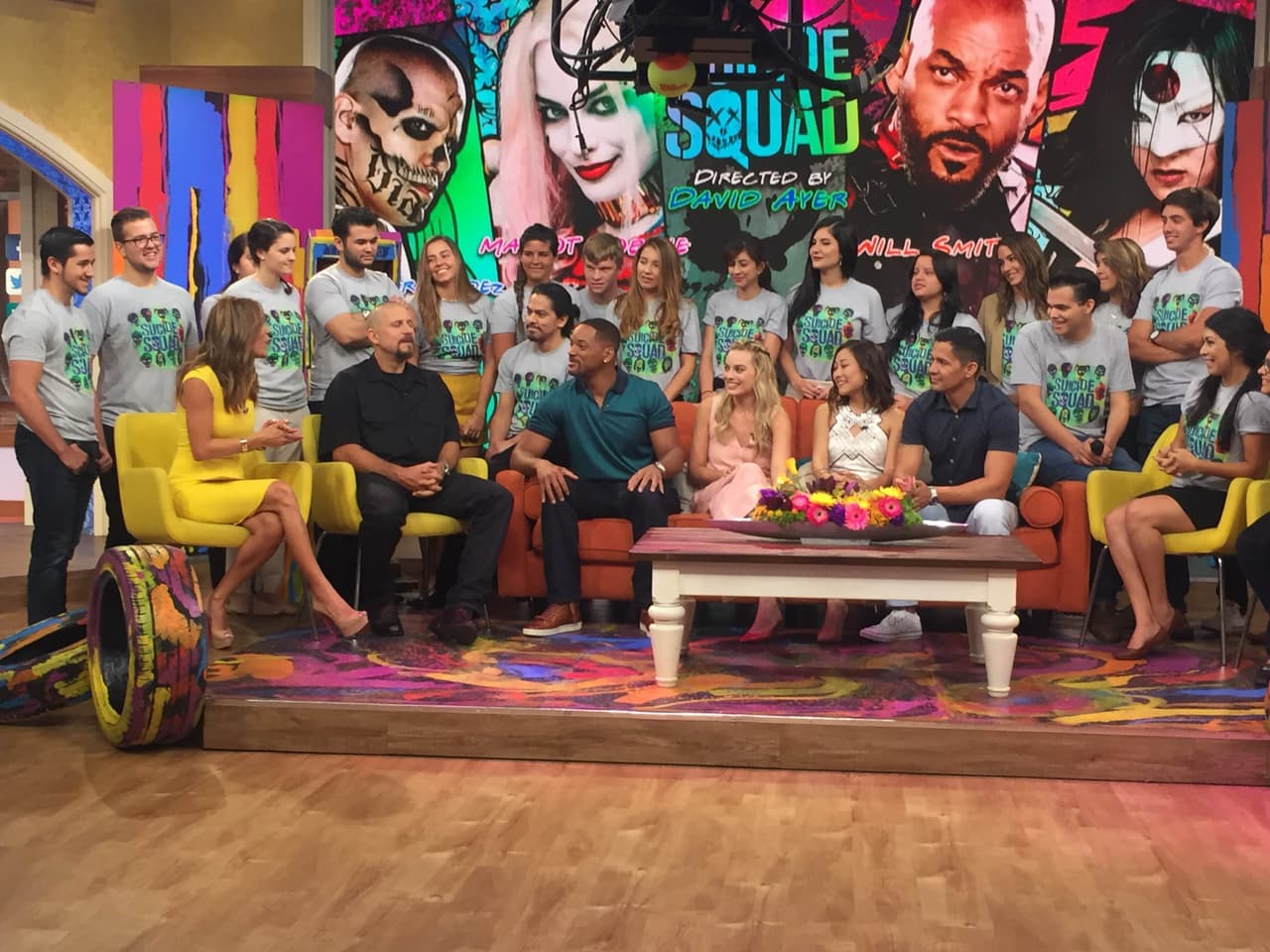 Will Smith, Margot Robbie, Jay Hernandez, Karen Fukuhara y el director David Ayer conversaron con las nuevas generaciones de comunicadores acerca del mundo del cine.