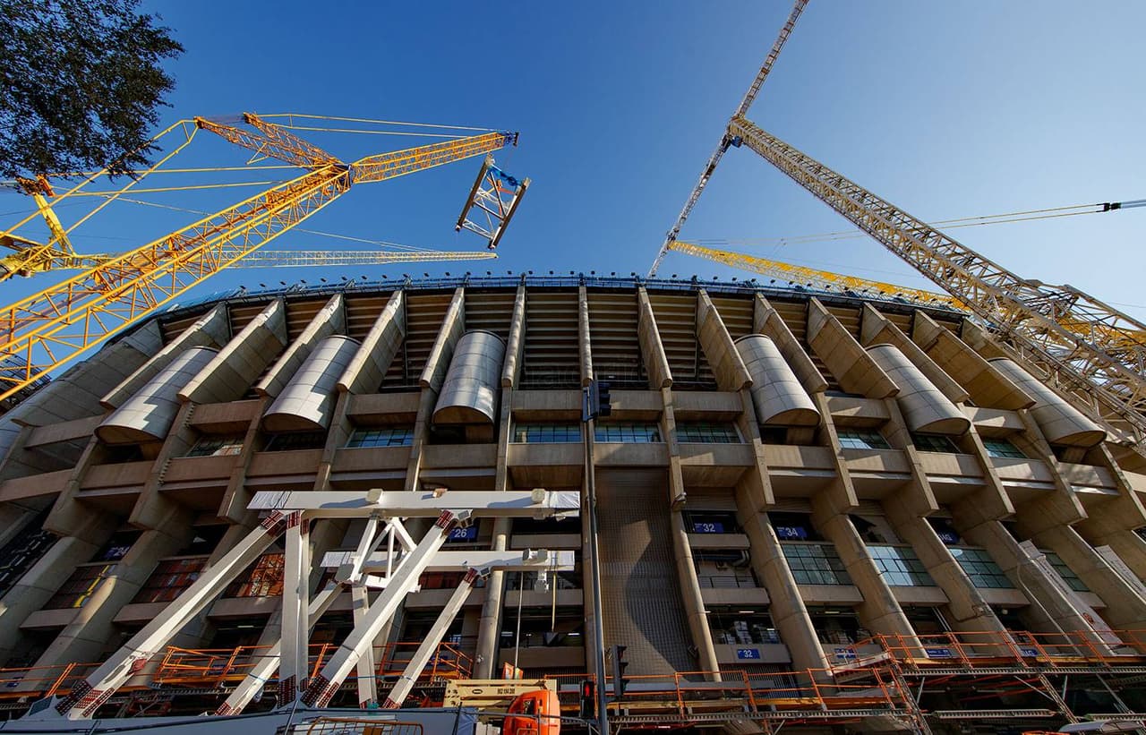 Las obras del Santiago Bernabéu continúan a marchas forzadas y ya se comienzan a completar estructuras importantes de la remodelación.