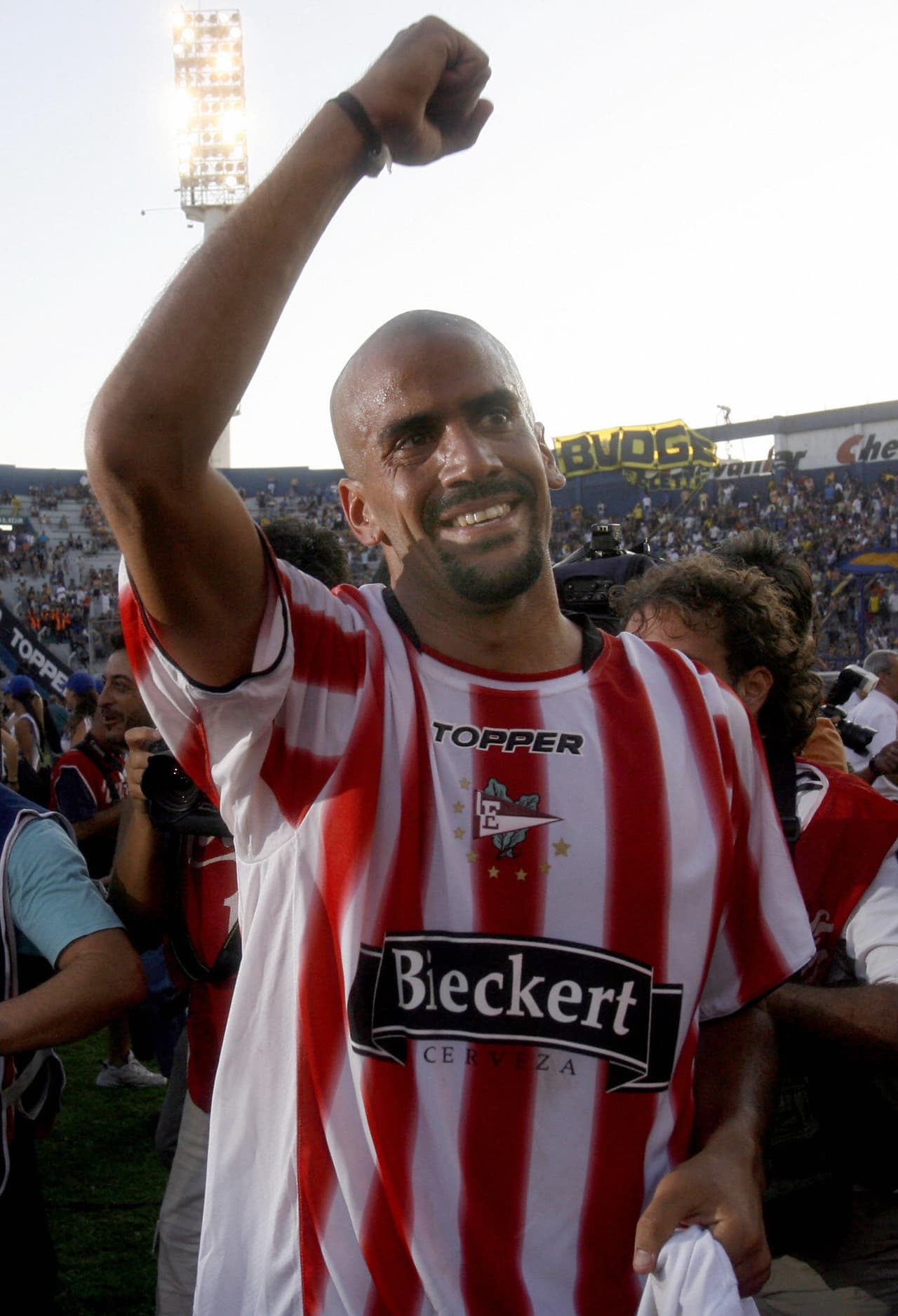 'La Brujita' Verón había vuelto al club de sus amores para dar la vuelta olímpica.