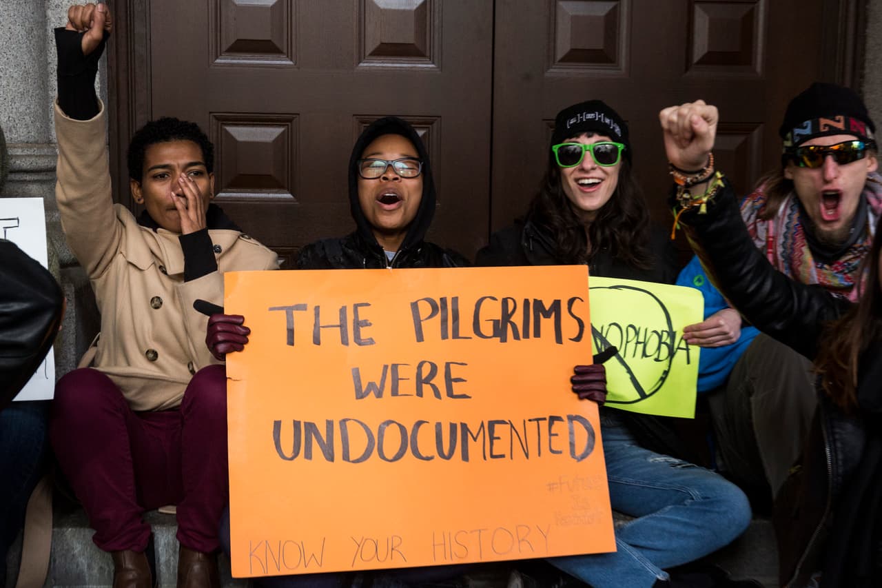 "Los peregrinos también eran indocumentados".