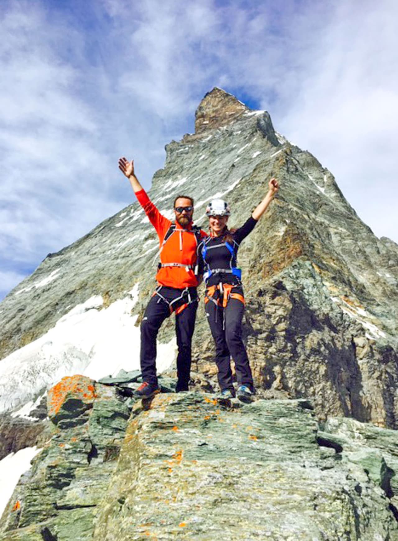Pippa y James Middleton en la cima del Matterhorn