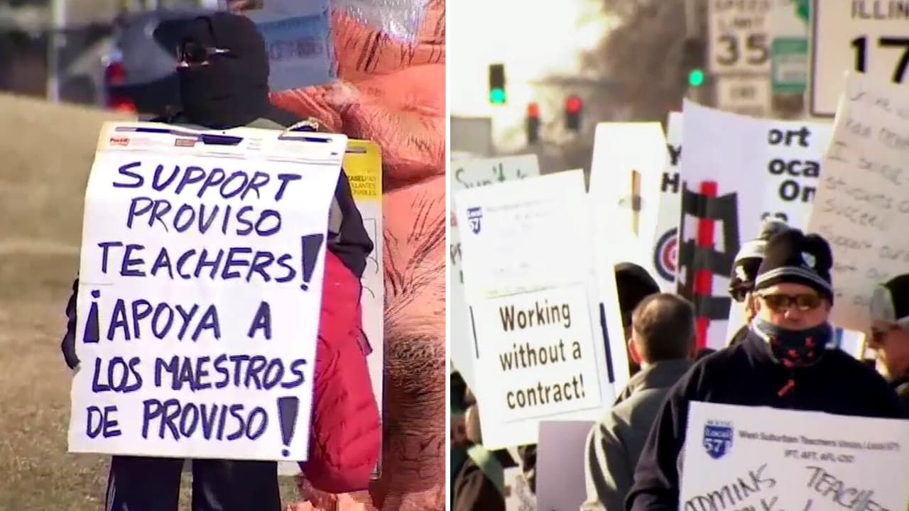 Llega a su sexto día la huelga de maestros en el Distrito Escolar 109 de Proviso