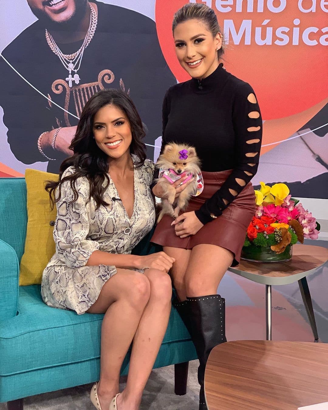 Aquí vemos a tres bombones en la sala de Despierta América.