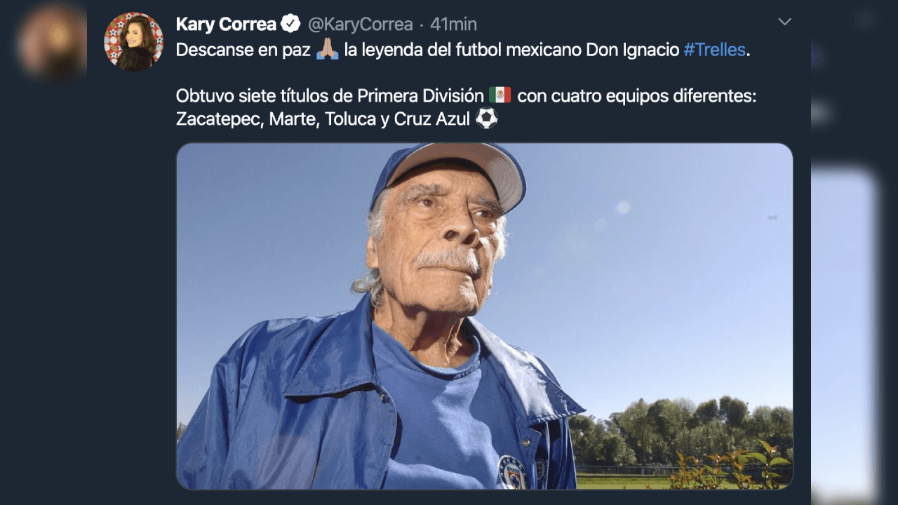 Así reacciona el mundo futbolístico ante el fallecimiento de Ignacio Trelles a sus 103 años.