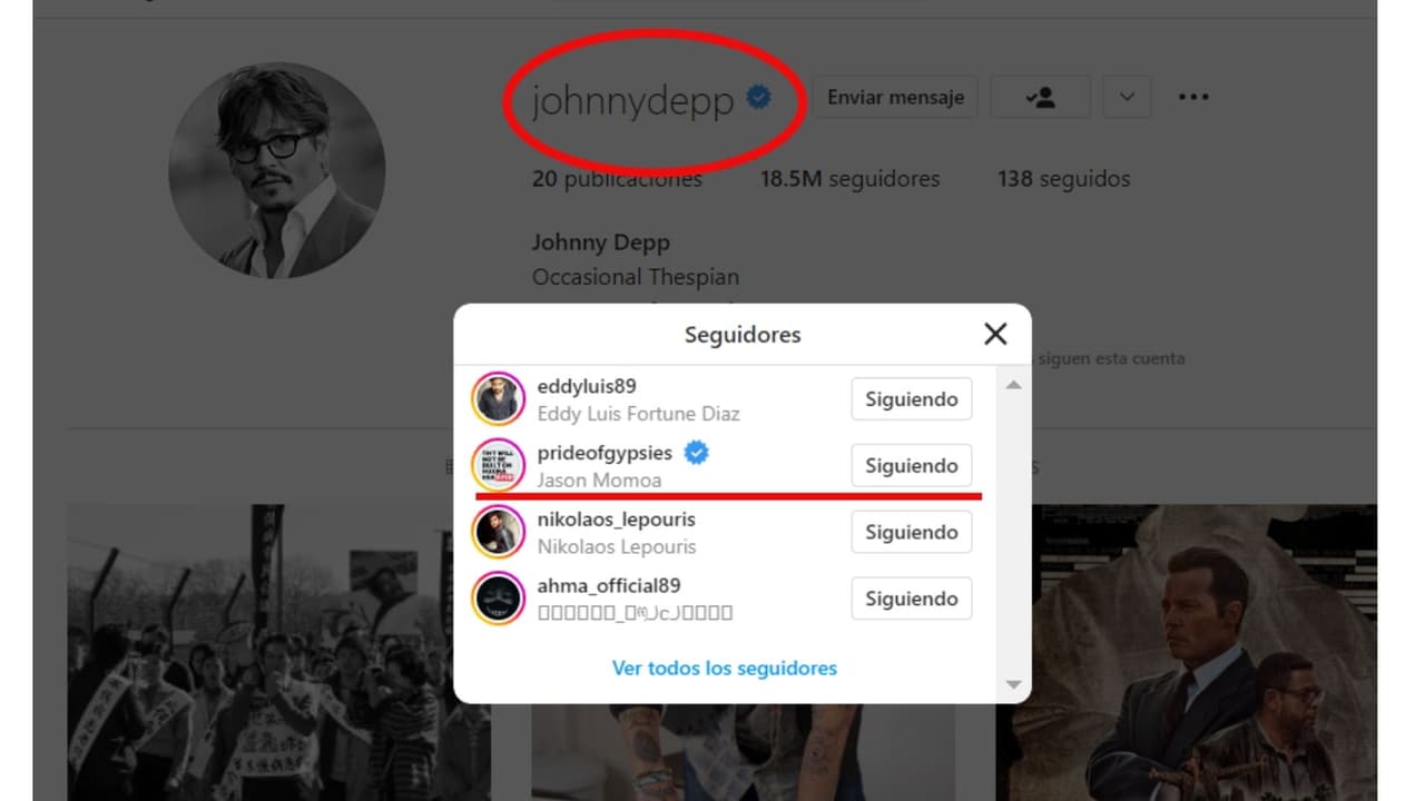Jason Momoa sigue a Johnny Depp