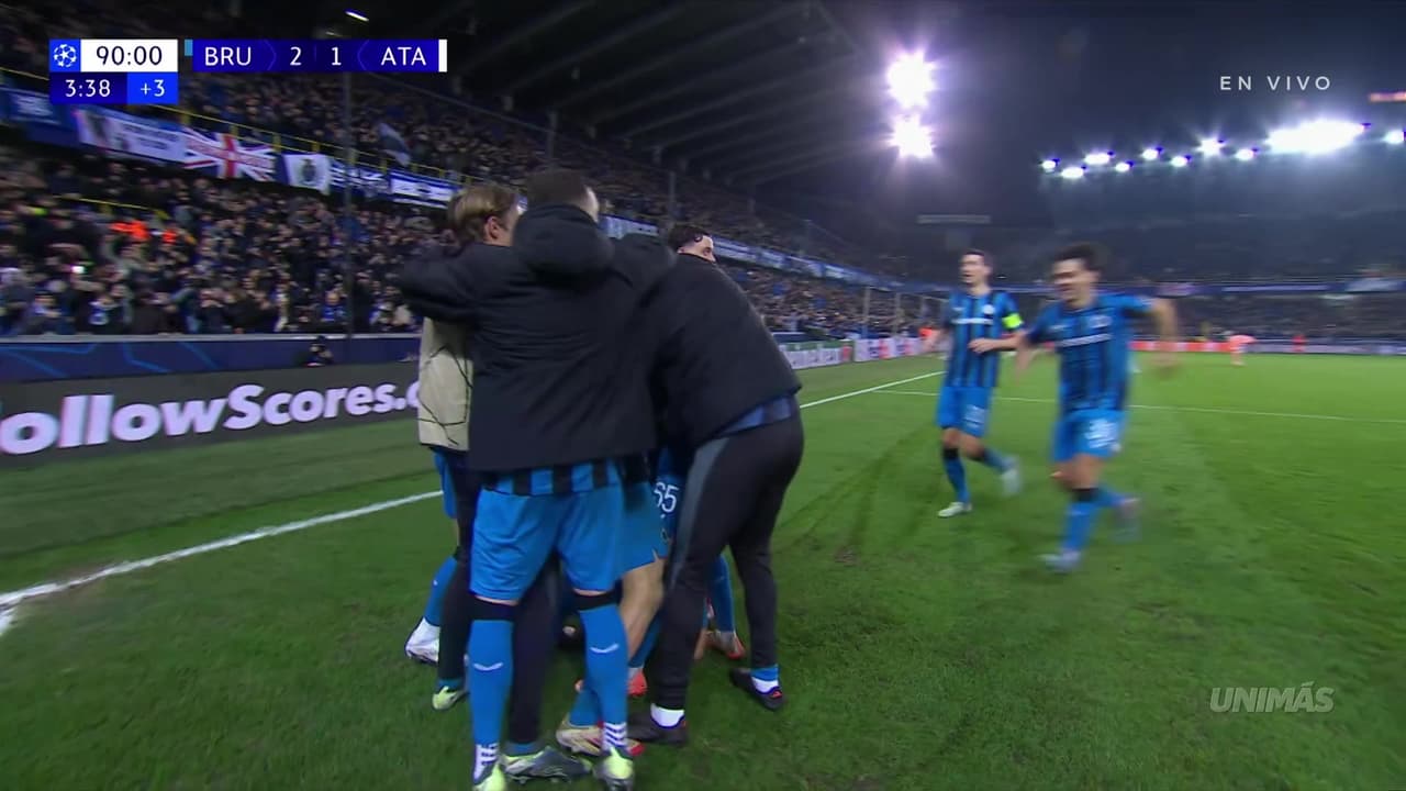 ¡Gol de Brujas! Nilsson pone el 2-1 sobre la hora