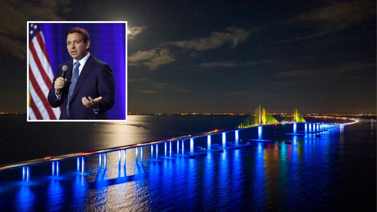 Ron DeSantis busca evitar que los puentes de Florida se iluminen con los colores del arcoíris en el Mes del Orgullo