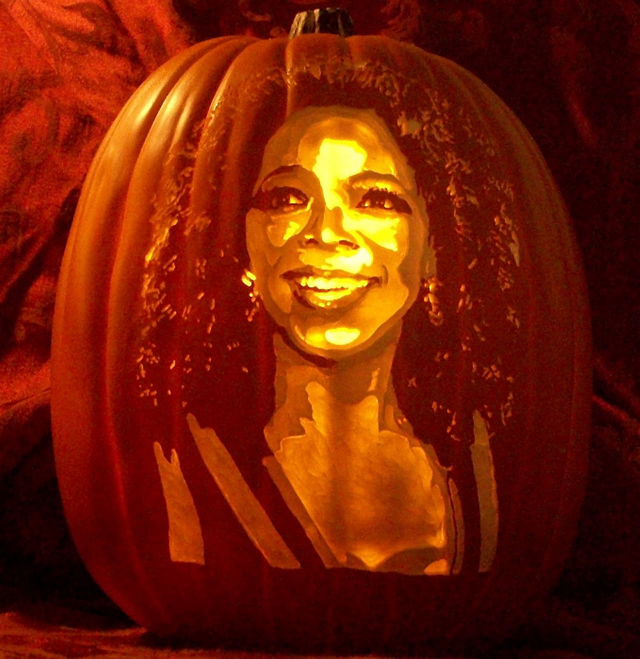 Por supuesto, ¡Oprah también tiene su propia calabaza!