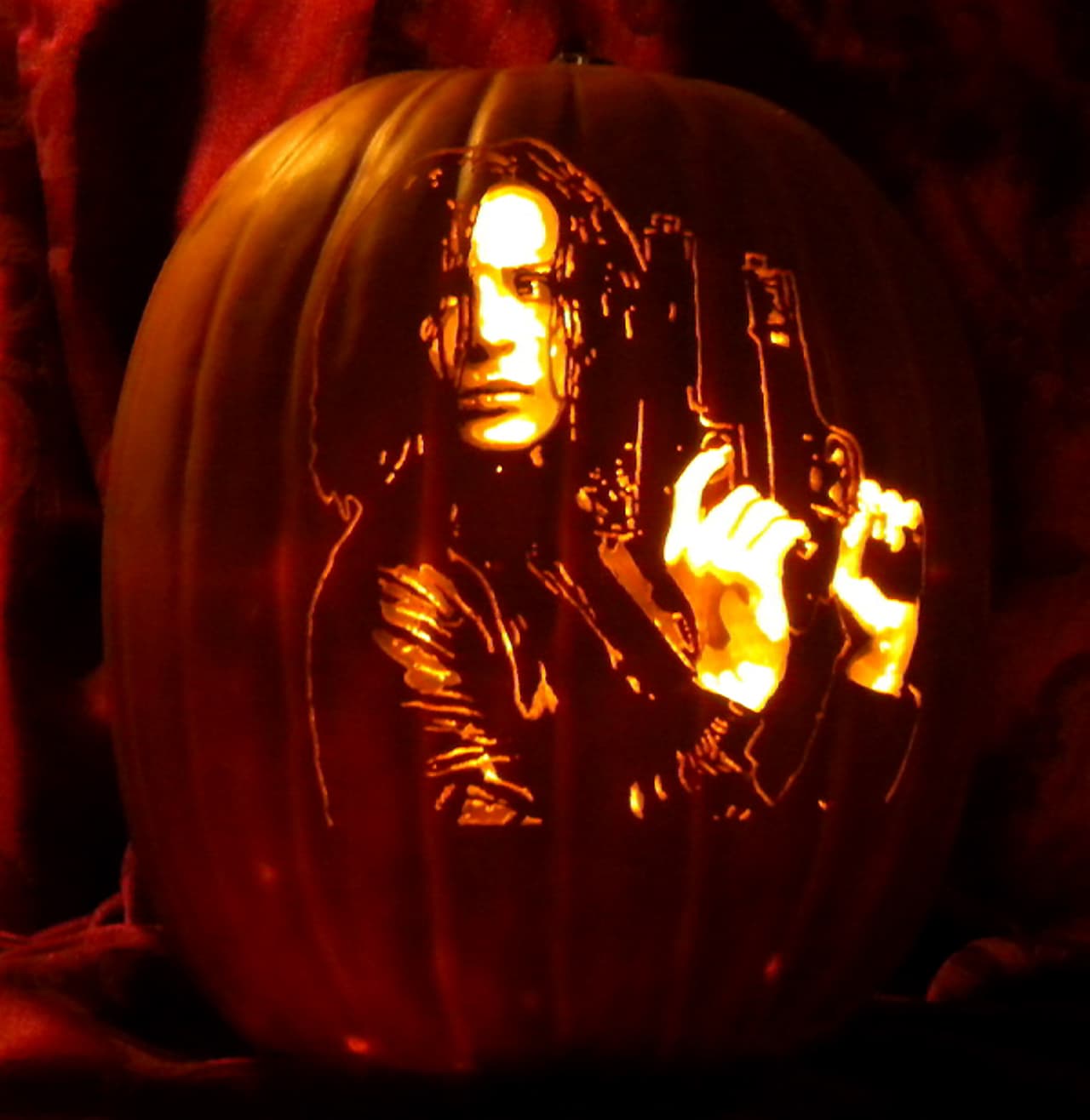 ¡Es como si fueran fotos en calabazas!