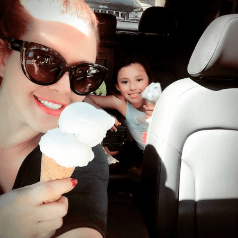 Alicia Machado y su pequeña Dinorah.