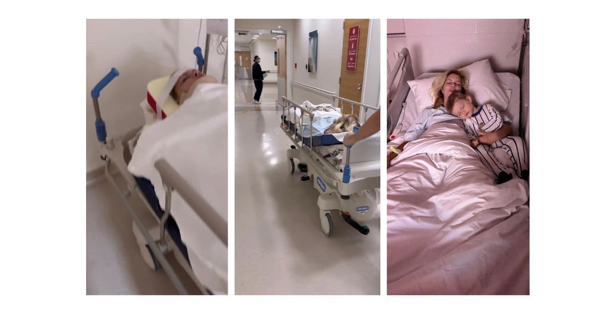 La actriz tuvo fractura de costillas y presentó golpes en su cuerpo.