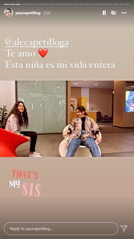 A pesar de que ha estado sin su familia, a finales de abril recibió la 
<b><a href="https://www.univision.com/famosos/el-triste-momento-llego-ana-paula-capetillo-regresa-a-mexico-y-alejandra-no-puede-con-la-tristeza-video">visita inesperada</a></b> de su hermana Ana Paula.
<br>